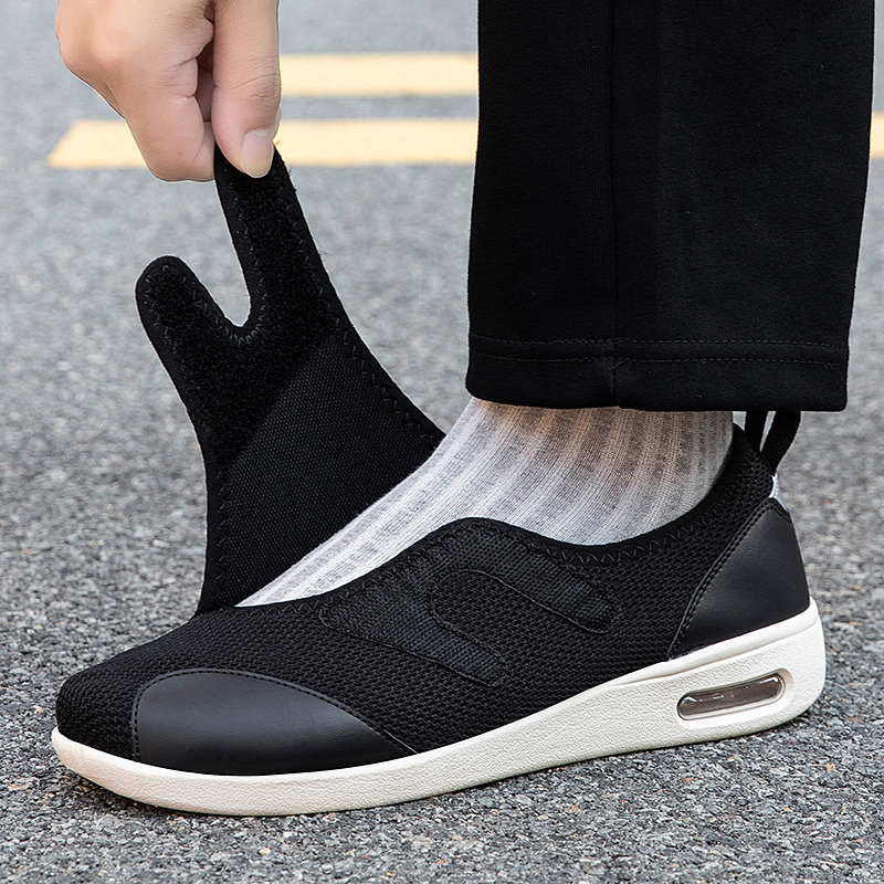 Men'S Shoes Diabetic - Adjustable Open Elderly Shoes For Swollen