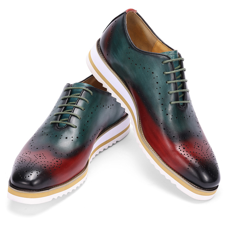 Oxford Brogue Leather - Luxury Men's Dress Shoes Genuine Leather