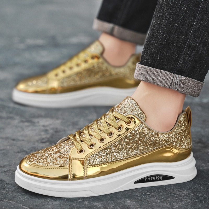 Men'S Shoes Size 42 In Us - Gold Men's Sneakers 2025 New Luxury