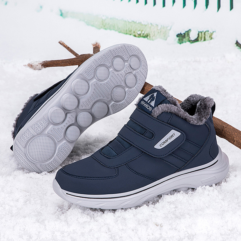 Men'S Shoes Diabetic - Winter Warm Sneakers Plush Lined Adjustable