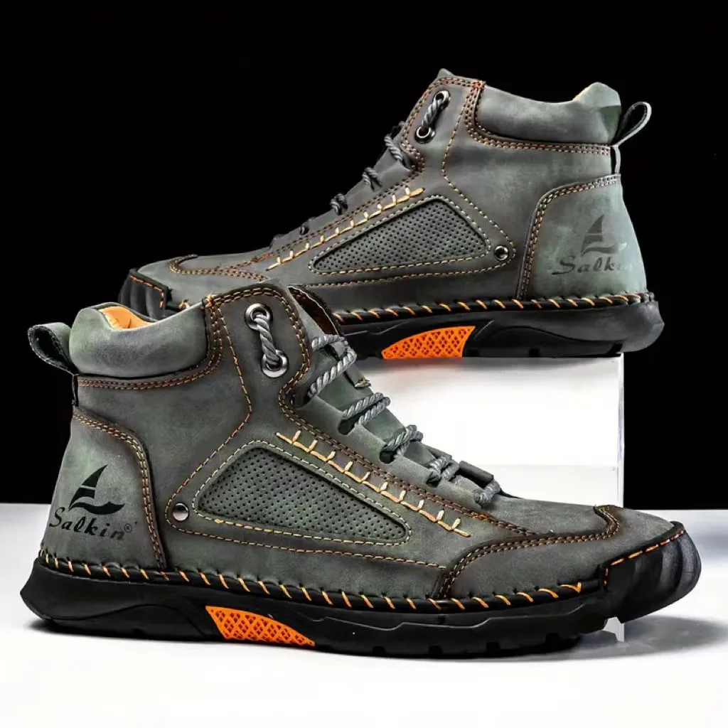 Men'S Shoes Dress Casual - Men's Hand-stitched Boots Plus-size Casual Shoes