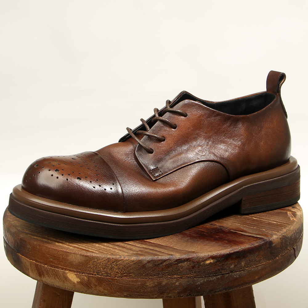Oxford Brogue Leather - Top Quality Genuine Leather Men Brogues