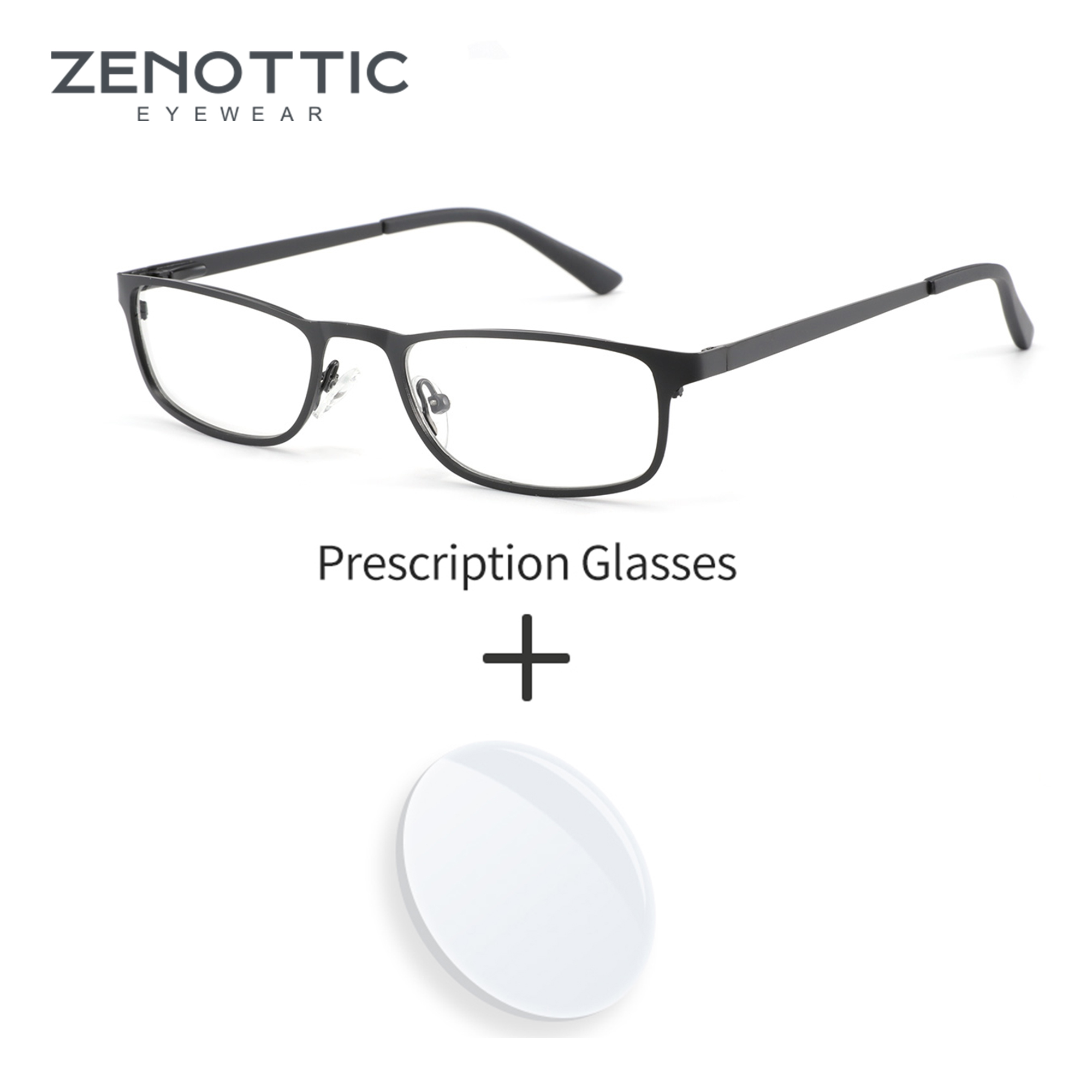 Men Shoes Zegna - ZENOTTIC High-quality Metal Prescription Glasses Small