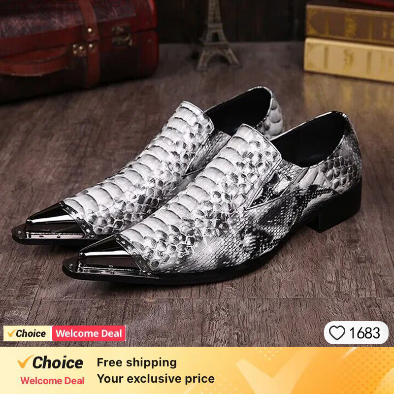 Men'S Shoes Size 42 In Us - Mens patent leather black white shoes