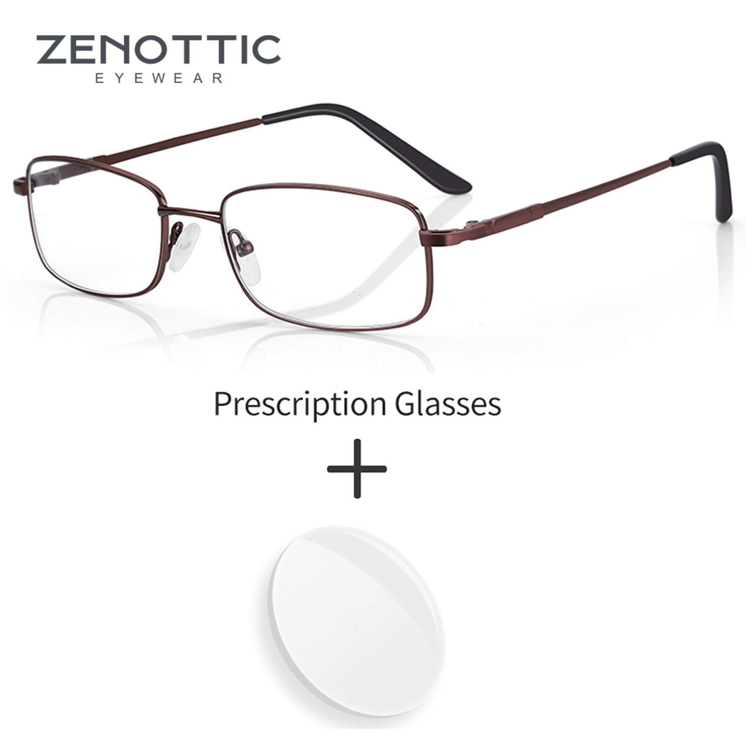 Men Shoes Zegna - ZENOTTIC 2025 Metal Prescription Eyewear Square