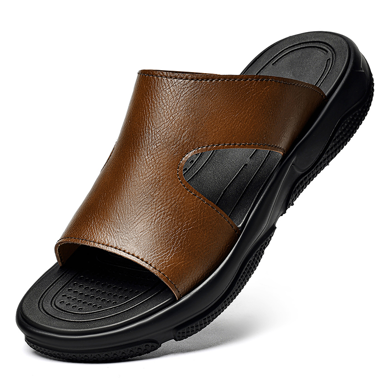 Men's Leather Slide Sandals No - Men'S Shoes Dockers 评论和价格