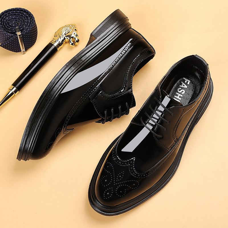 Men's Patent Leather Brogue Dr - Oxford Brogue Leather 评论和价格