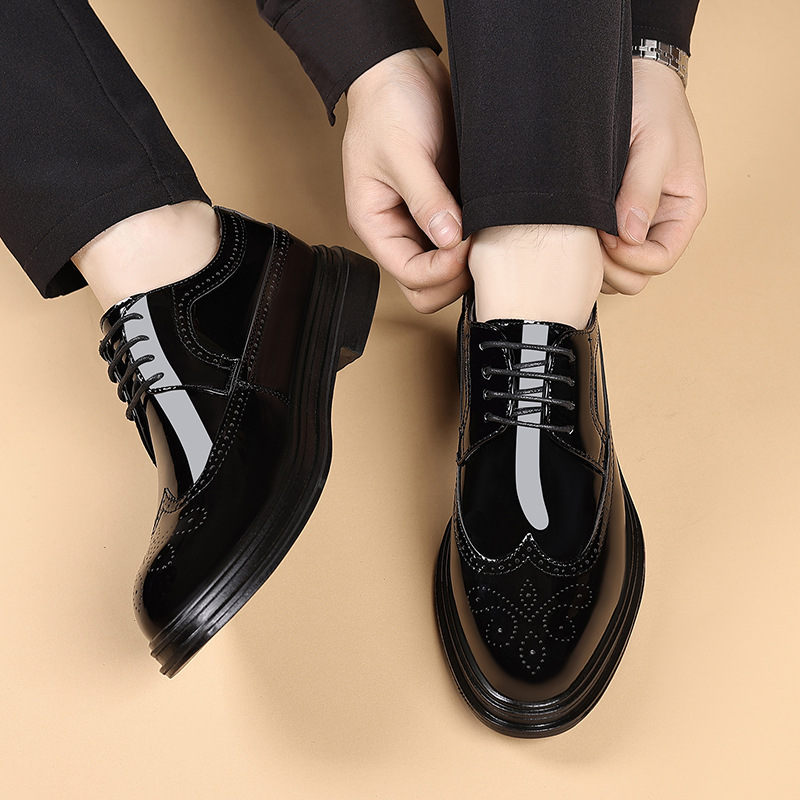 Men's Patent Leather Brogue Dr - Oxford Brogue Leather 评论和价格