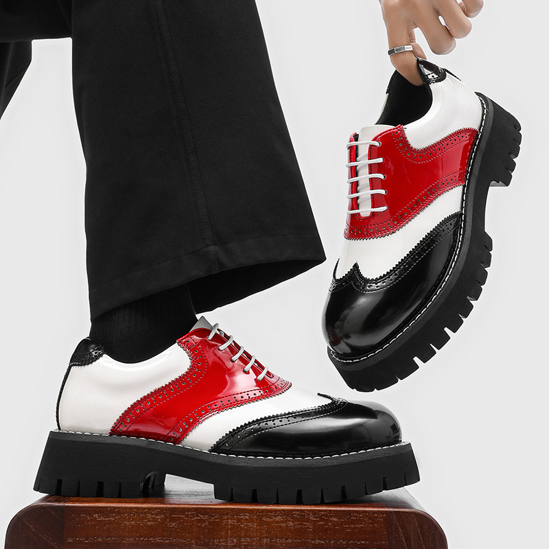 men's fashion hip hop rock pla - Oxford Brogue Leather 评论和价格