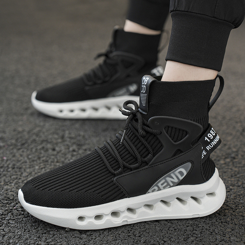 Trendy Men High Top Sock Shoes - Men Shoes Office 评论和价格