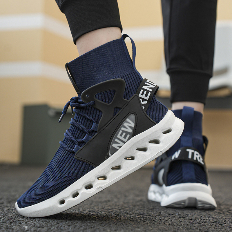 Trendy Men High Top Sock Shoes - Men Shoes Office 评论和价格