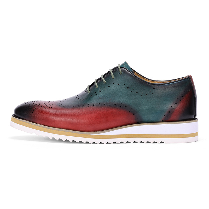 Luxury Men's Dress Shoes Genui - Oxford Brogue Leather 评论和价格