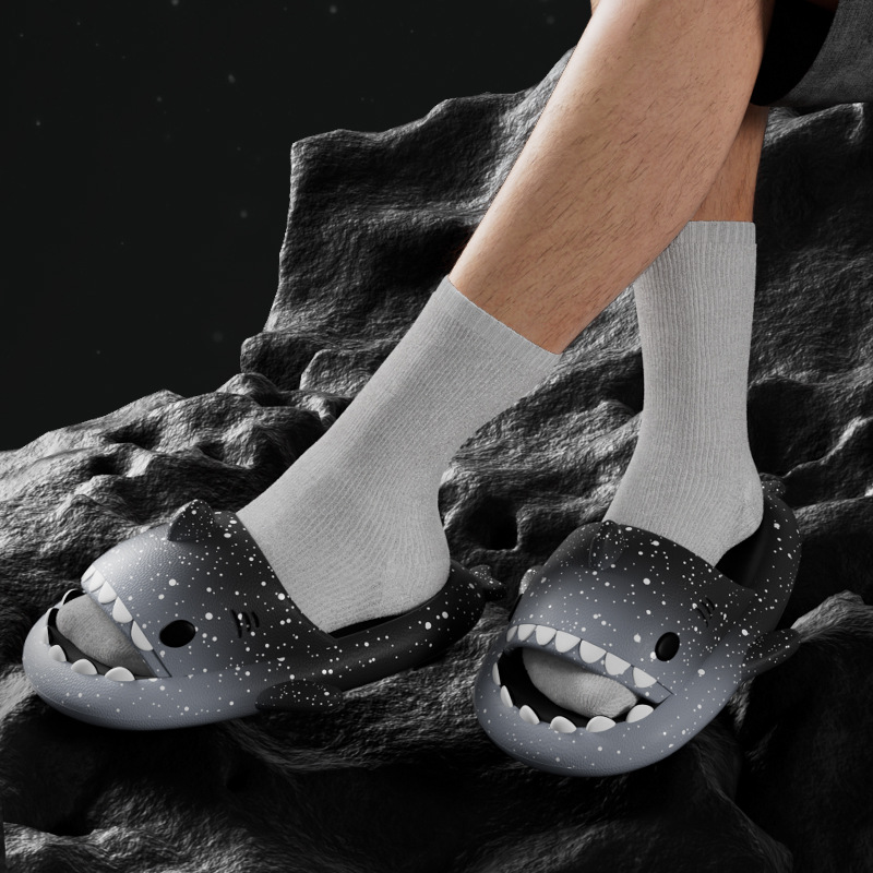 Cute Cartoon Shark Slippers Fo - Men'S Shoes In Style 评论和价格