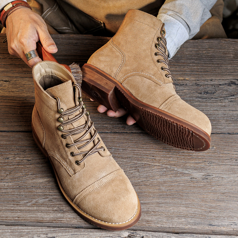 Vintage Tooling Male Motorcycl - Men Shoes Red 评论和价格