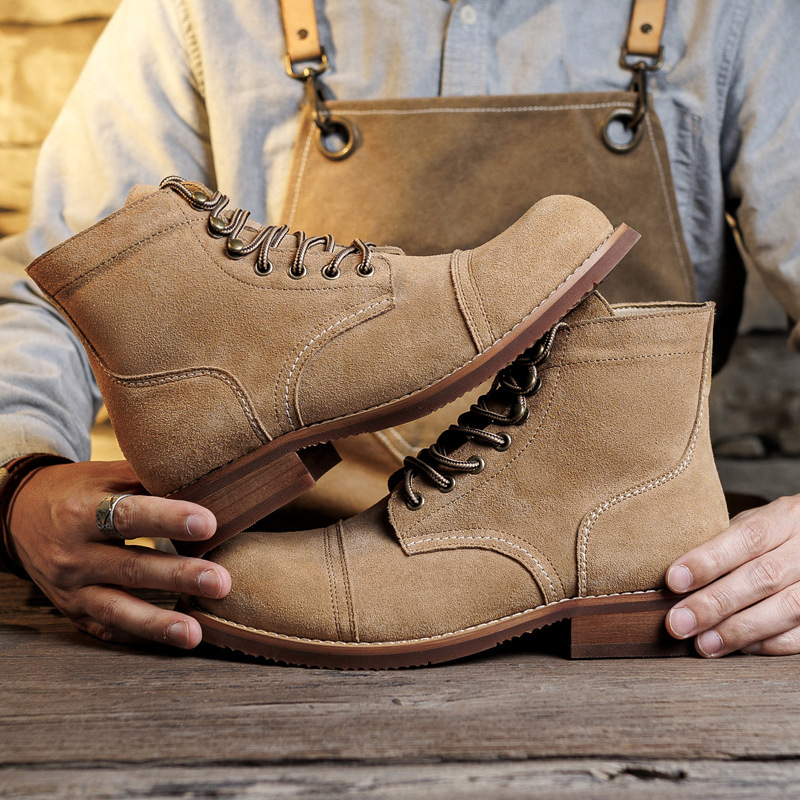 Vintage Tooling Male Motorcycl - Men Shoes Red 评论和价格