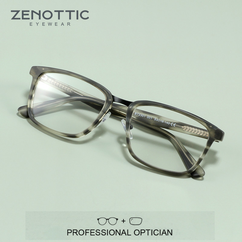 ZENOTTIC Square Acetate Prescr - Men Shoes Zegna 评论和价格