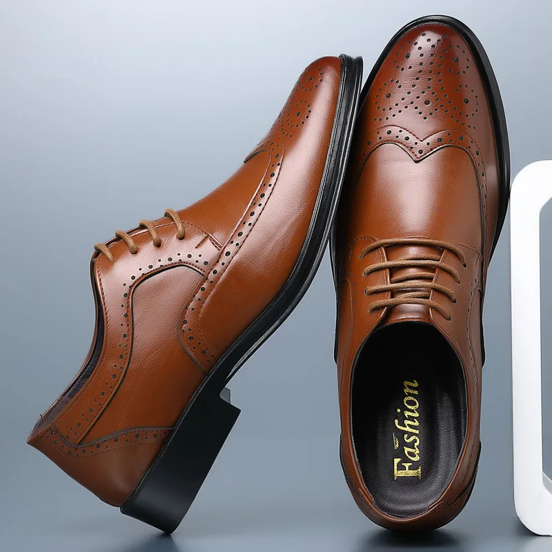 Oxford Shoes Genuine Calfskin  - Oxford Brogue Leather 评论和价格