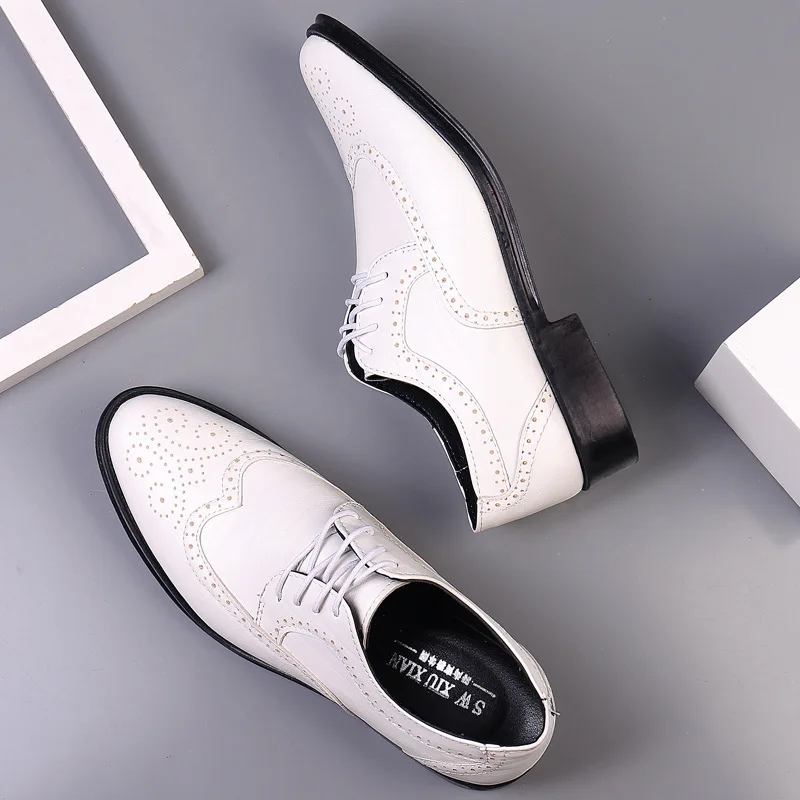 Oxford Shoes Genuine Calfskin  - Oxford Brogue Leather 评论和价格