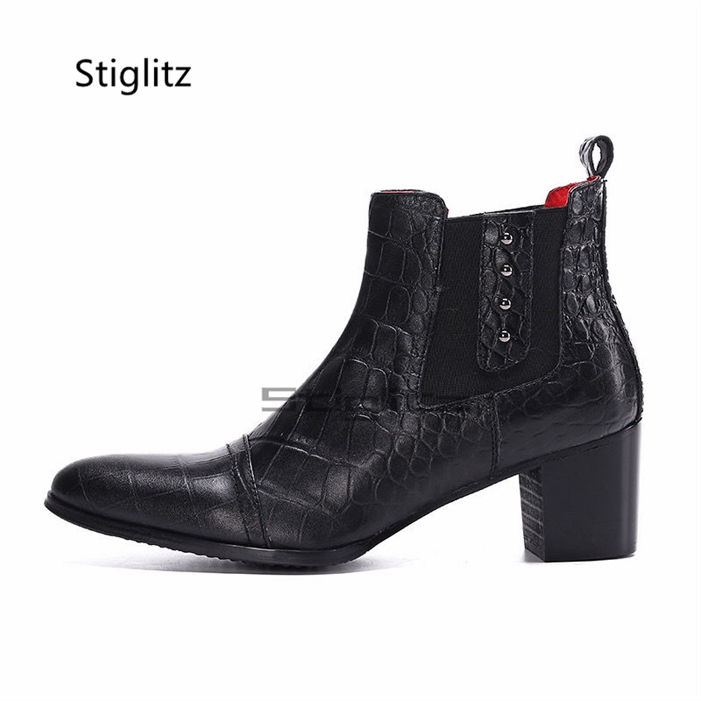 Retro High Heels Chelsea Boots - Men Shoes Size 11 评论和价格