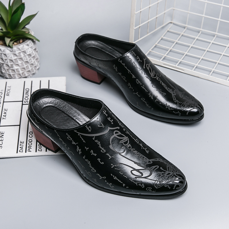 Men Brown Leather Mules Slippe - Men'S Shoes Dress Casual 评论和价格