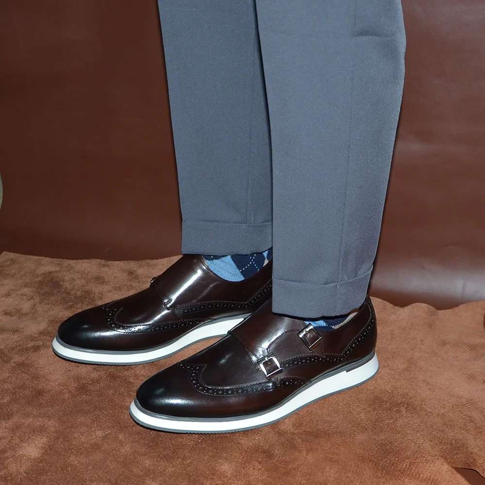European Luxury Mens Sneakers  - Oxford Brogue Leather 评论和价格