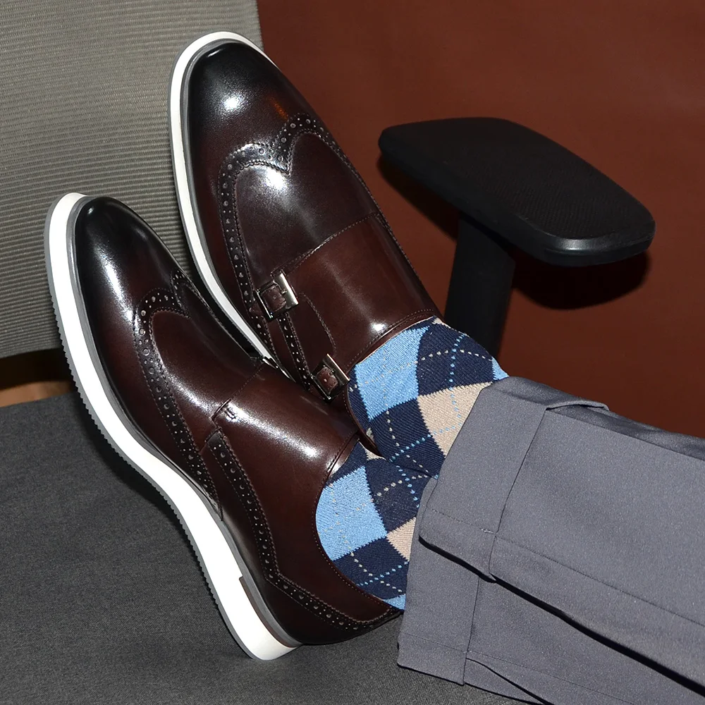 European Luxury Mens Sneakers  - Oxford Brogue Leather 评论和价格