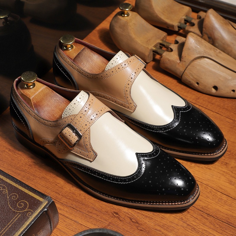 New 2026 Luxury Men's Sneakers - Oxford Brogue Leather 评论和价格