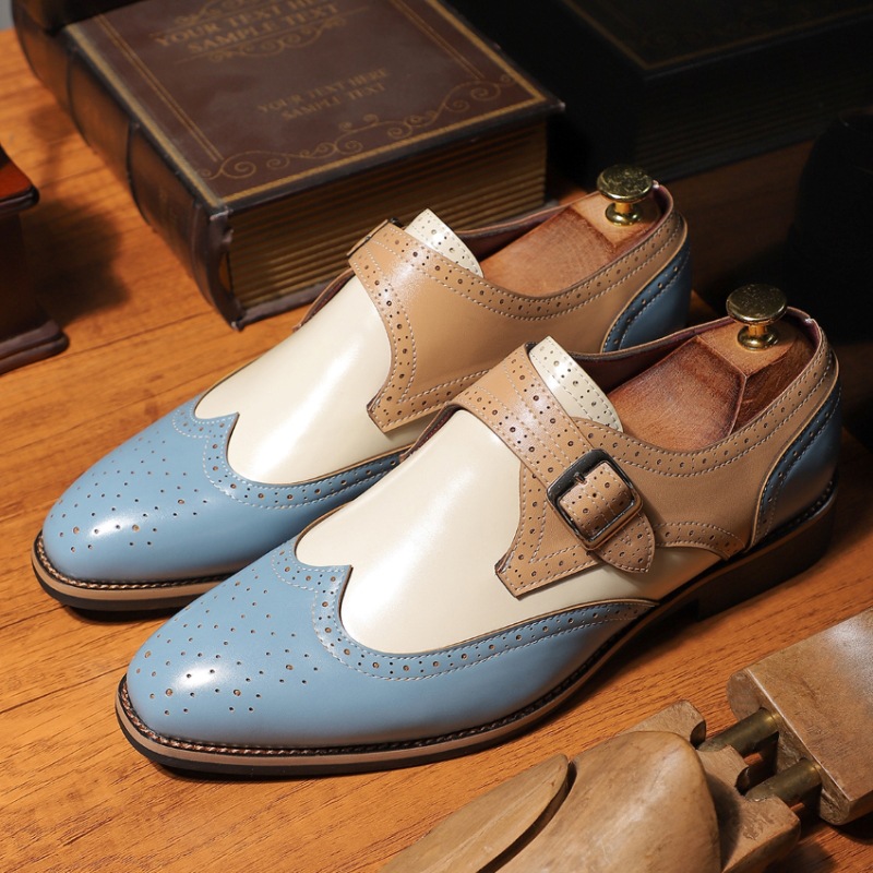New 2026 Luxury Men's Sneakers - Oxford Brogue Leather 评论和价格