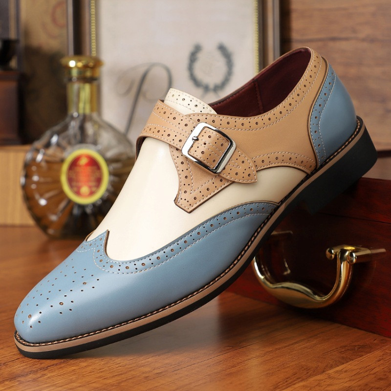 New 2026 Luxury Men's Sneakers - Oxford Brogue Leather 评论和价格