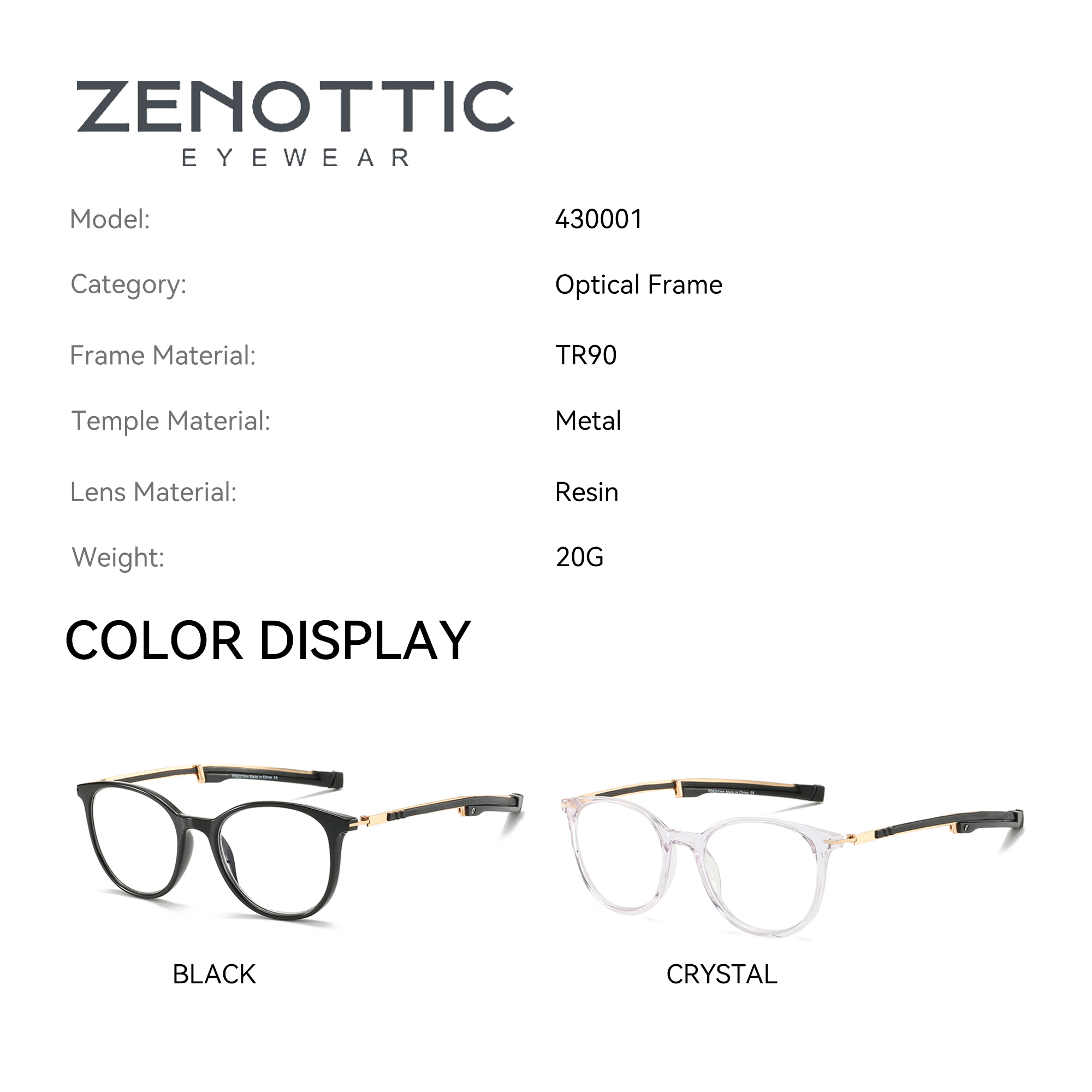 ZENOTTIC Men Round TR90 Prescr - Men Shoes Zegna 评论和价格