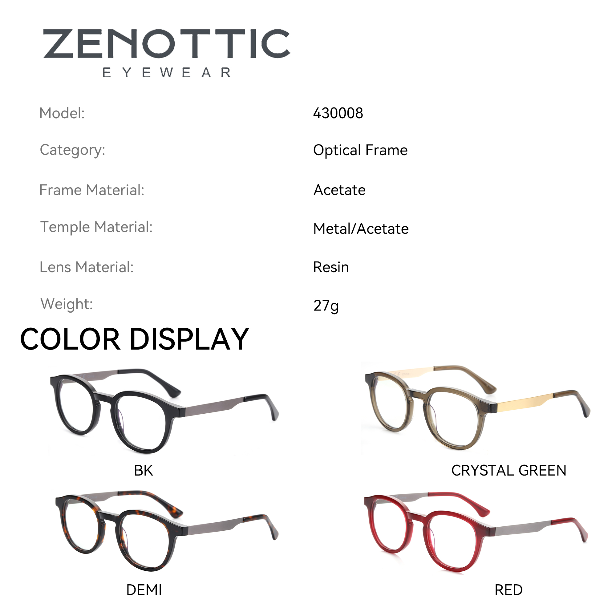 ZENOTTIC  2025 Acetate Prescri - Men Shoes Zegna 评论和价格