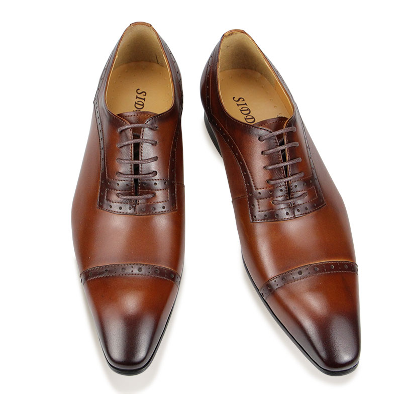 Premium Men's Genuine Leather  - Oxford Brogue Leather 评论和价格