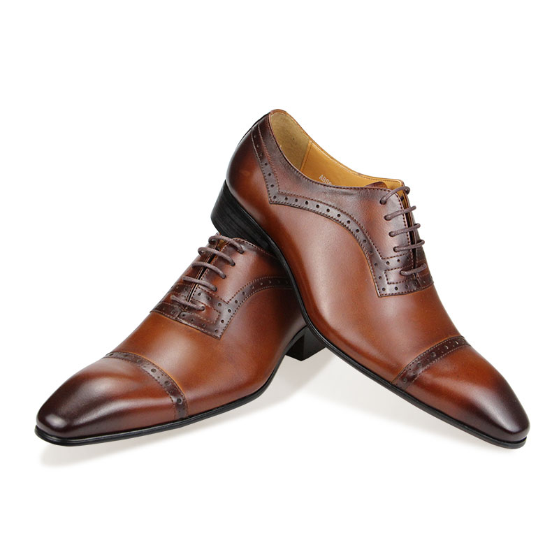 Premium Men's Genuine Leather  - Oxford Brogue Leather 评论和价格