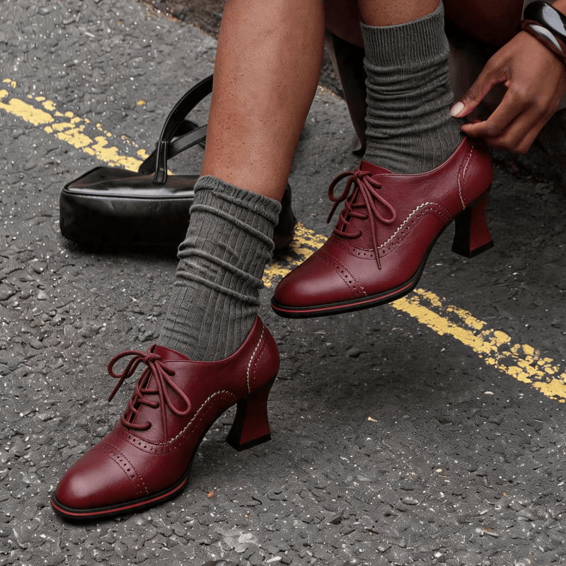 Women’s Faux Leather Brogue Ox - Oxford Brogue Leather 评论和价格