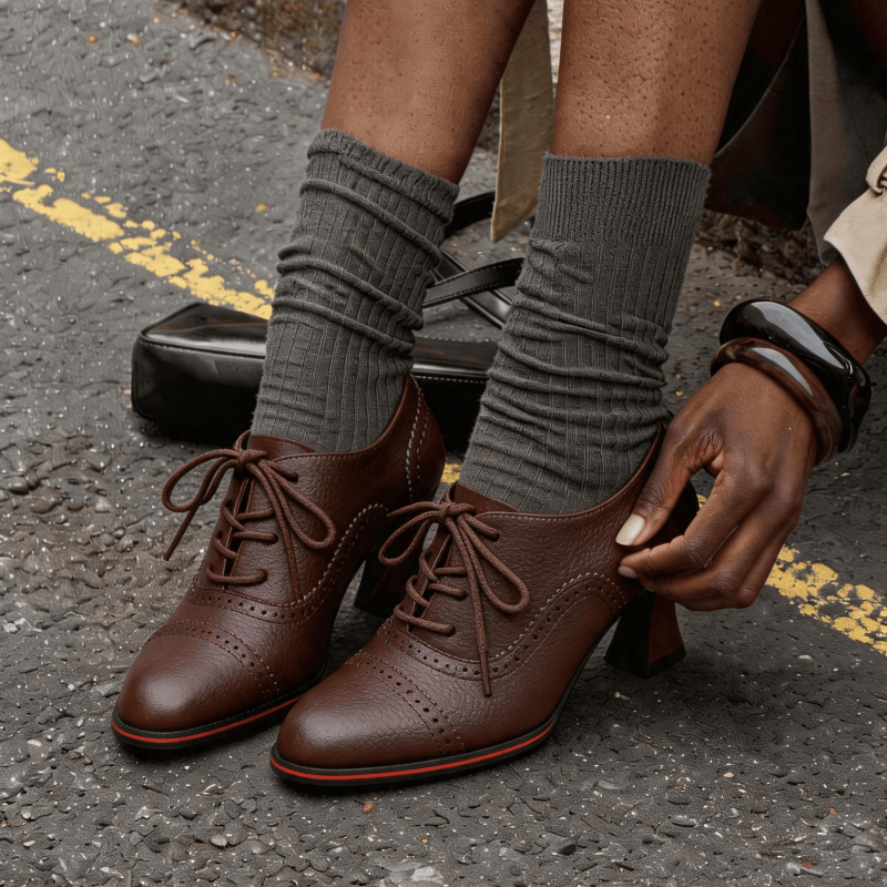 Women’s Faux Leather Brogue Ox - Oxford Brogue Leather 评论和价格