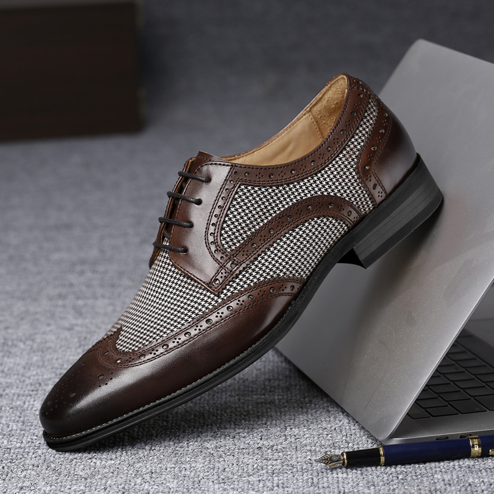 New Oxford Business Men Shoes  - Oxford Brogue Leather 评论和价格
