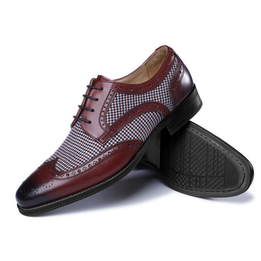 New Oxford Business Men Shoes  - Oxford Brogue Leather 评论和价格